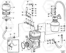 71143 Air-compressor with fitting parts A20C SER NO 3052-, Volvo Construction Equipment