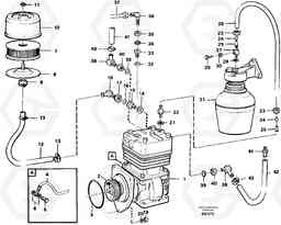 75347 Air-compressor with fitting parts A25C, Volvo Construction Equipment