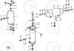 84175 Compressed-air reservoir with fitting parts A30C, Volvo Construction Equipment