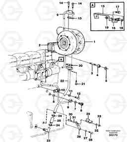 67931 Turbocharger with fitting parts A35C SER NO 4621-, SER NO USA 60001-, Volvo Construction Equipment