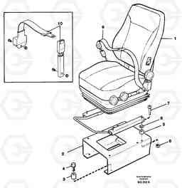 81876 Operator seat with fitting parts A35C SER NO 4621-, SER NO USA 60001-, Volvo Construction Equipment