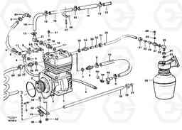 89882 Air-compressor with fitting parts A35C SER NO 4621-, SER NO USA 60001-, Volvo Construction Equipment
