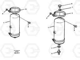 89403 Compressed-air reservoir with fitting parts A35C SER NO 4621-, SER NO USA 60001-, Volvo Construction Equipment