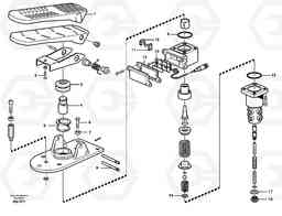 54366 Footbrake valve A35C SER NO 4621-, SER NO USA 60001-, Volvo Construction Equipment
