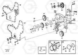 60977 Timing gear casing and gears A40 SER NO 1201-, SER NO USA 60101-, Volvo Construction Equipment