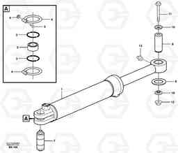 37586 Hydraulic cylinder with fitting parts A35D, Volvo Construction Equipment
