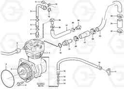 104097 Air-compressor with fitting parts A35D, Volvo Construction Equipment