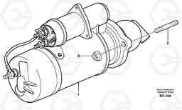 16043 Starter motor with assembling details A35D, Volvo Construction Equipment