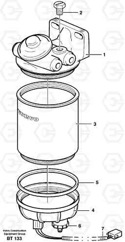 7267 Water separator A40D, Volvo Construction Equipment