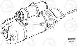 18036 Starter motor with assembling details A40D, Volvo Construction Equipment