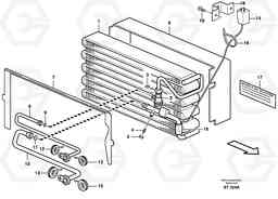 61547 Evaporator with fitting parts T450D, Volvo Construction Equipment