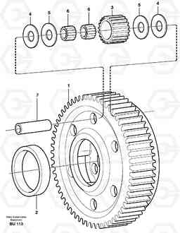 15829 Planet kit, stage 5 A25D S/N -12999, - 61118 USA, Volvo Construction Equipment