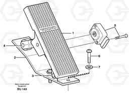 49805 Retarder pedal A25D S/N -12999, - 61118 USA, Volvo Construction Equipment