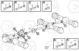3452 Propeller shafts with fitting parts A25E, Volvo Construction Equipment