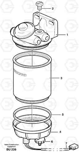 23645 Water separator A25D S/N -12999, - 61118 USA, Volvo Construction Equipment