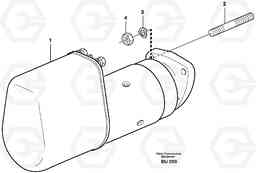 24307 Starter motor with assembling details A25D S/N -12999, - 61118 USA, Volvo Construction Equipment