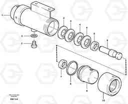 15325 Damping cylinder A30D S/N -11999, - 60093 USA S/N-72999 BRAZIL, Volvo Construction Equipment