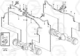 350 Hydraulic brake system, load unit A30D S/N 12001 - S/N 73000 - BRA, Volvo Construction Equipment