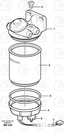 15786 Water separator A30D S/N -11999, - 60093 USA S/N-72999 BRAZIL, Volvo Construction Equipment