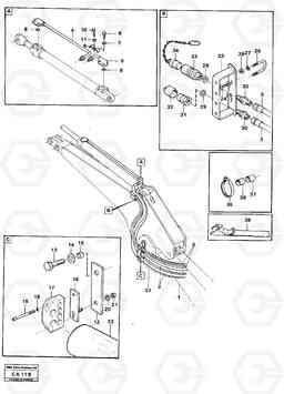 81211 Hydraulic system dipper arm 6300 6300, Volvo Construction Equipment