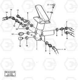 2135 Footbrake valve with mountings 6300 6300, Volvo Construction Equipment