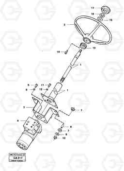 16254 Steering column with fitting parts 6300 6300, Volvo Construction Equipment