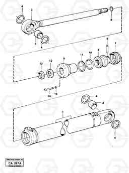 59053 Hydraulic cylinder tilting 6300 6300, Volvo Construction Equipment