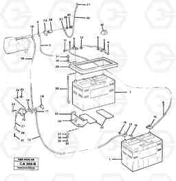 46398 Battery with assembling details 6300 6300, Volvo Construction Equipment