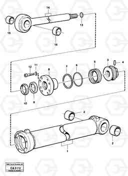 20369 Hydraulic cylinder telescopic cylinder 6300 6300, Volvo Construction Equipment