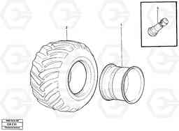 555 Wheel. Twin tyre; EL70 VOLVO BM VOLVO BM EL70, Volvo Construction Equipment