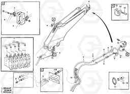 30590 Hydraulic system for tool bar EL70C VOLVO BM VOLVO BM EL70C, Volvo Construction Equipment