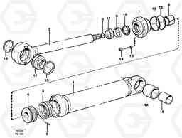 57361 Hydraulic cylinder ATTACHMENTS ATTACHMENTS WHEEL LOADERS GEN. - C, Volvo Construction Equipment