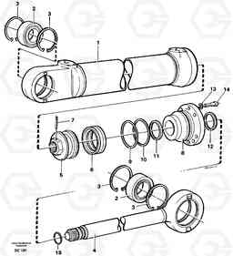 57358 Hydraulic cylinder ATTACHMENTS ATTACHMENTS WHEEL LOADERS GEN. - C, Volvo Construction Equipment