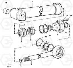 19017 Hydraulic cylinder ATTACHMENTS ATTACHMENTS WHEEL LOADERS GEN. - C, Volvo Construction Equipment