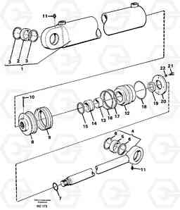 31591 Hydraulic cylinder ATTACHMENTS ATTACHMENTS WHEEL LOADERS GEN. - C, Volvo Construction Equipment