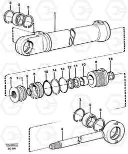 32869 Hydraulic cylinder ATTACHMENTS ATTACHMENTS WHEEL LOADERS GEN. - C, Volvo Construction Equipment