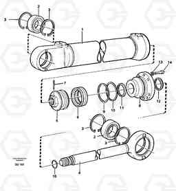 22893 Hydraulic cylinder ATTACHMENTS ATTACHMENTS WHEEL LOADERS GEN. D - E, Volvo Construction Equipment
