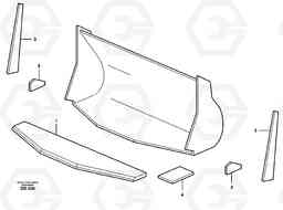 28813 Bucket, truncated vec lip without teeth ATTACHMENTS ATTACHMENTS BUCKETS, Volvo Construction Equipment