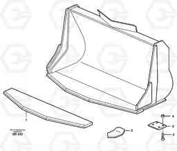 28816 Bucket, truncated vec lip without teeth ATTACHMENTS ATTACHMENTS BUCKETS, Volvo Construction Equipment