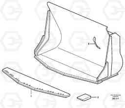 63934 Bucket, truncated vec lip without teeth ATTACHMENTS ATTACHMENTS BUCKETS, Volvo Construction Equipment
