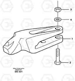 34968 Adapter kit ATTACHMENTS ATTACHMENTS WHEEL LOADERS GEN. - C, Volvo Construction Equipment