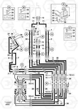 13879 Hydr. circuit.( boom / dipper arm / bucket ) EW50 TYPE 256, Volvo Construction Equipment