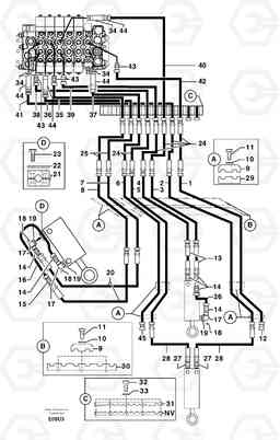 90824 Hydr. circuit.( boom / dipper arm / bucket ) EW70 TYPE 262, Volvo Construction Equipment