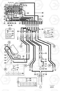 81495 Hydr. circuit.( boom / dipper arm / bucket ) EC70 TYPE 233, Volvo Construction Equipment