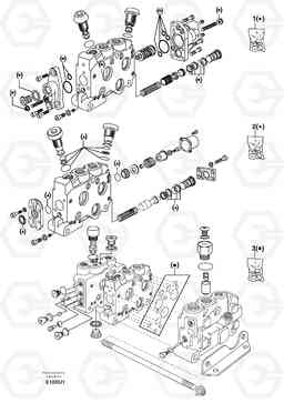 1858 Control valve : seal (kit) for complete element EC70 TYPE 233, Volvo Construction Equipment