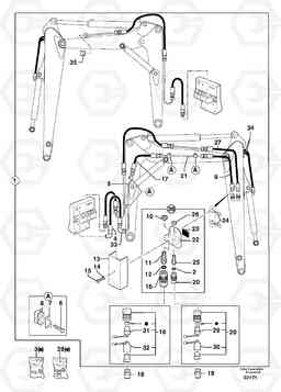 102048 Hydraulic circuit ( accessories - 75 l/min ) EW50VV TYPE 256, Volvo Construction Equipment