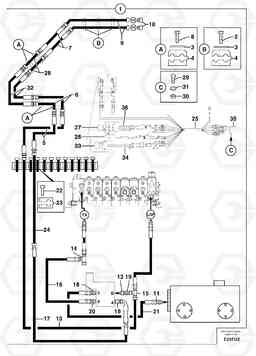 97714 Hyd. circuit (quickfit/double-acting) EC70VV TYPE 233, Volvo Construction Equipment
