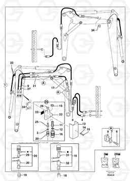 106931 Hydraulic circuit ( accessories - 90 l/min ) EW70VV TYPE 262, Volvo Construction Equipment