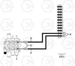 2662 Hydraulic circuit ( accessories - 58 l/min ) EC70 TYPE 233, Volvo Construction Equipment