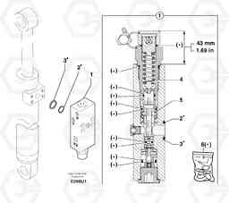 2816 Safety valve ( dipper arm cylinder ) EC70VV TYPE 233, Volvo Construction Equipment